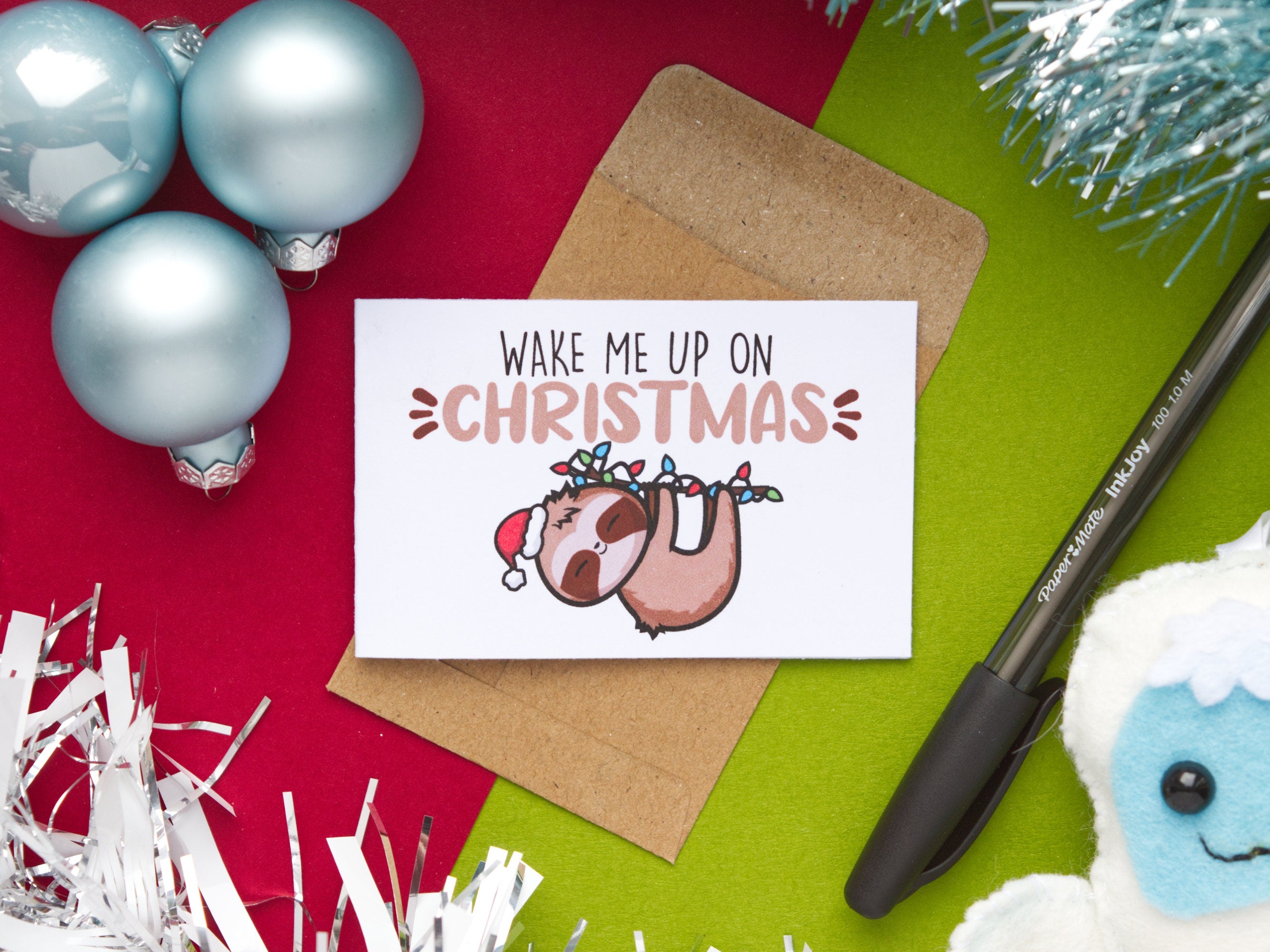 Mini Kawaii Christmas Pun Cards 5-Pack