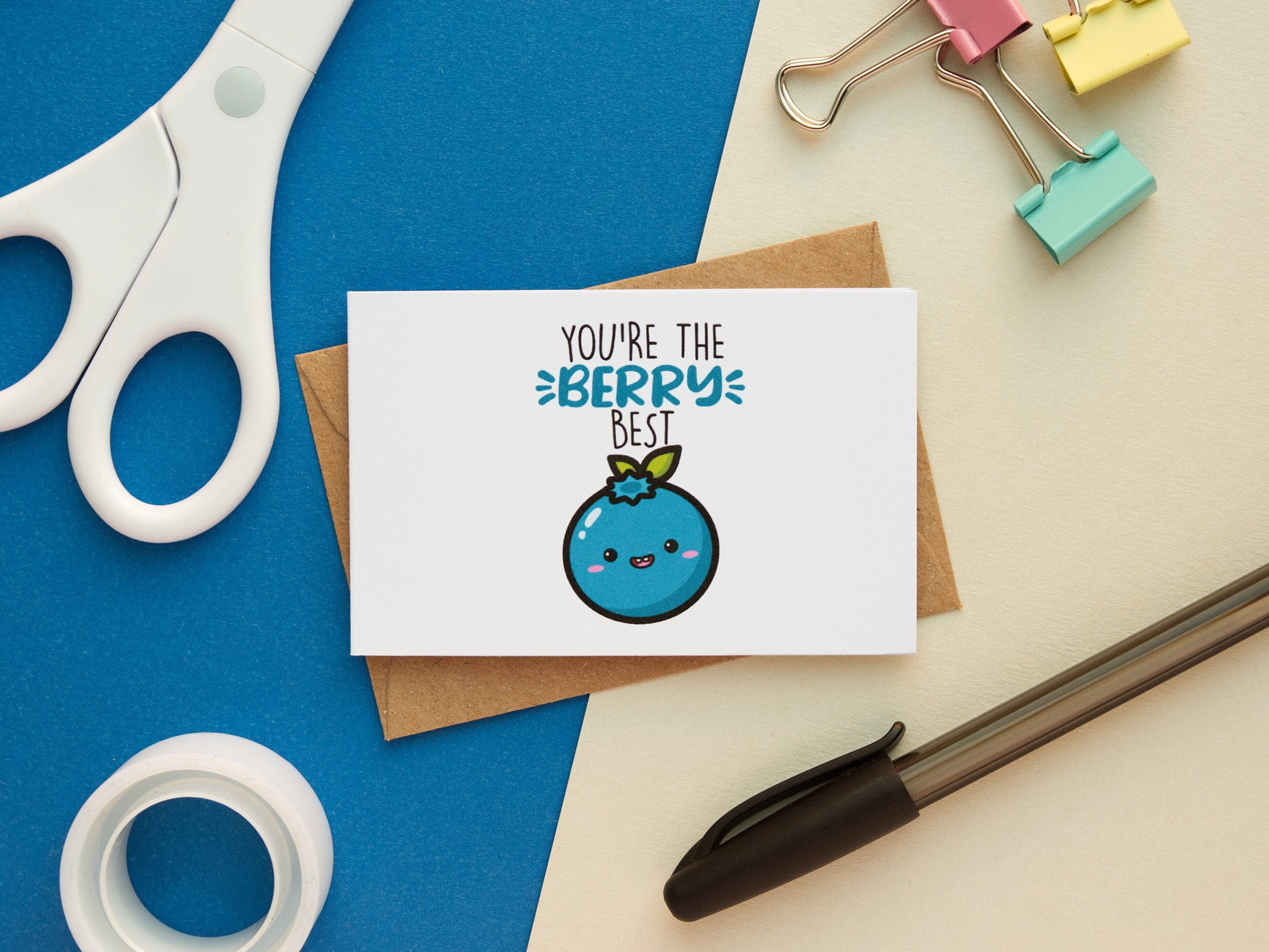 5 Mini Kawaii Snack Food Pun Cards 5-Pack