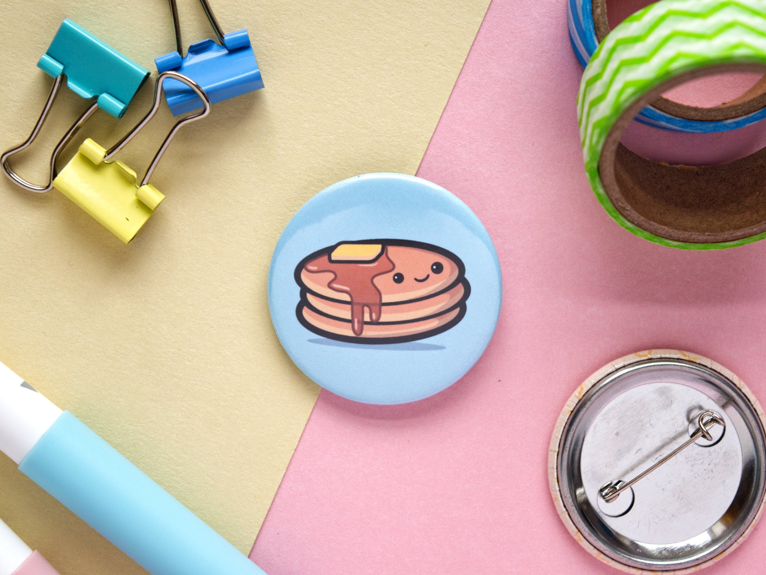 Kawaii Breakfast Button Pin Set - 37mm