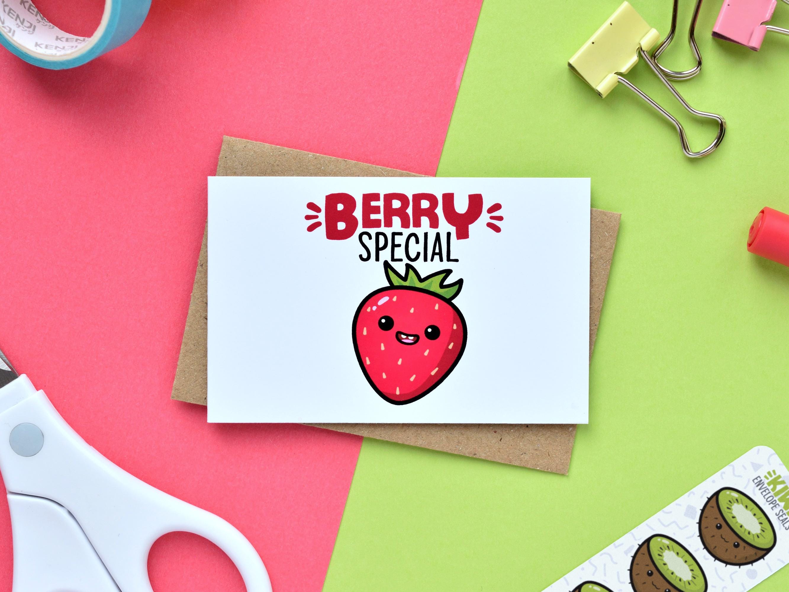 Summer Kawaii Fruit Pun Mini Cards 5-Pack