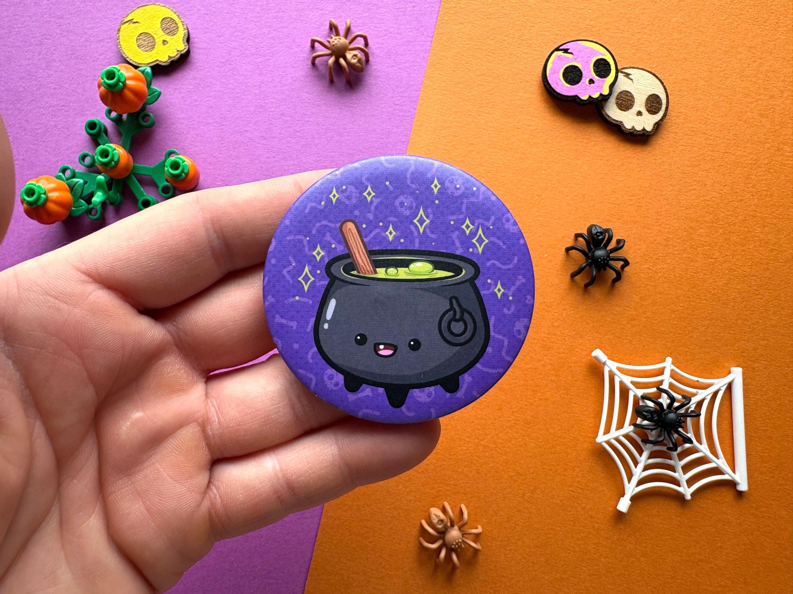 Kawaii Cauldron Badge - 58mm