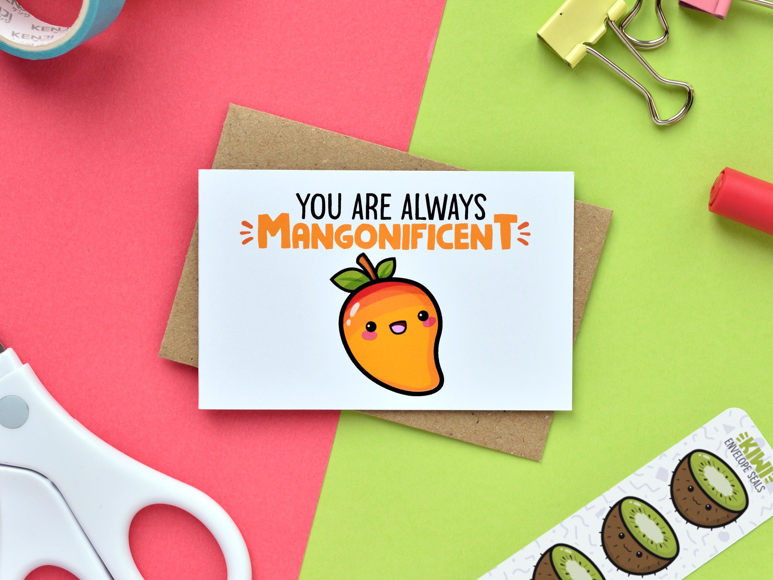 Summer Kawaii Fruit Pun Mini Cards 5-Pack