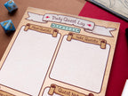 A5 Daily Quest Planner Tear Off To-Do list - RPG Adventure Theme Notepad