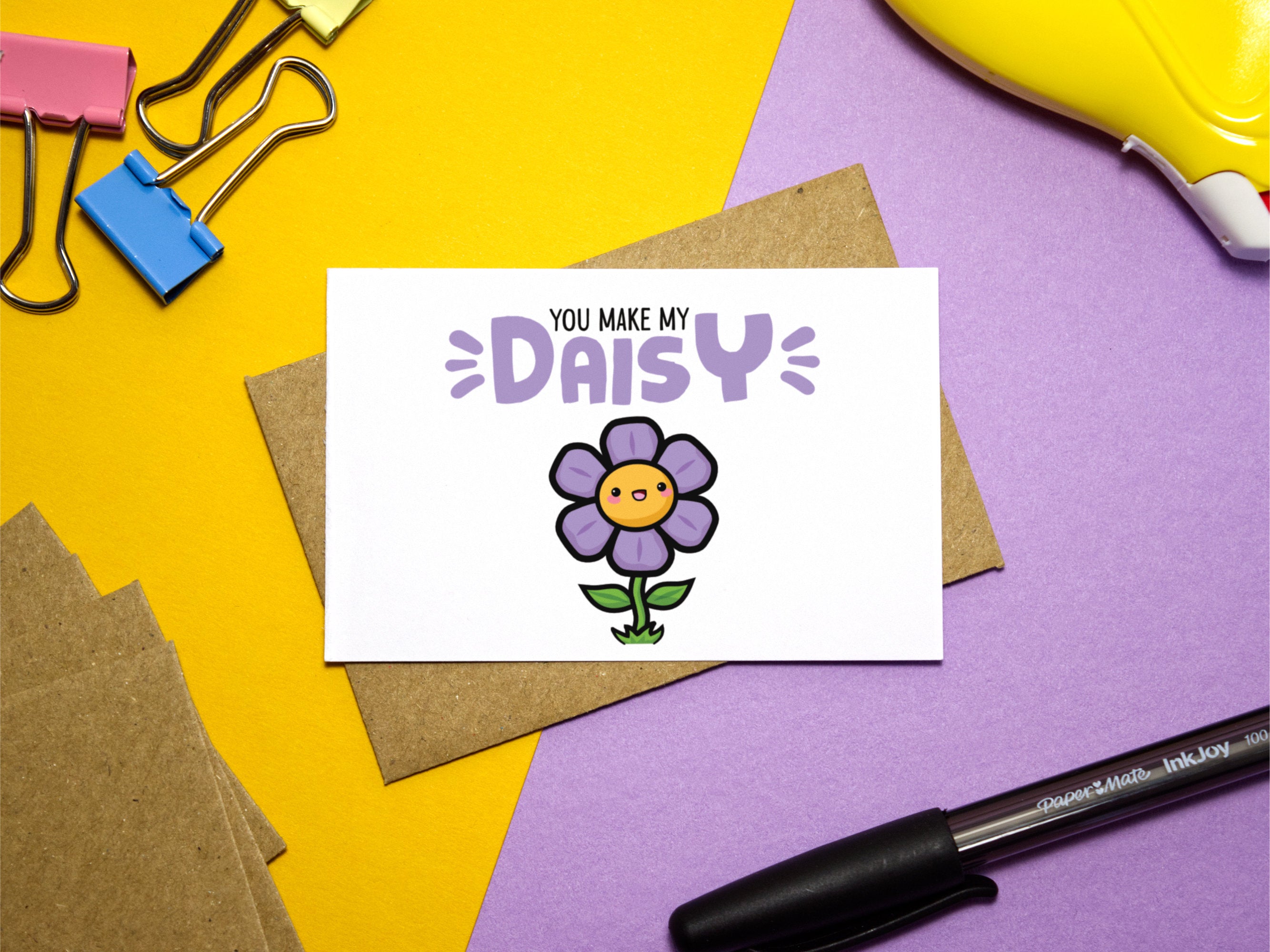 Kawaii Plant Pun Cards  5-Pack