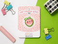 Kawaii Peach Acrylic Pin Badge