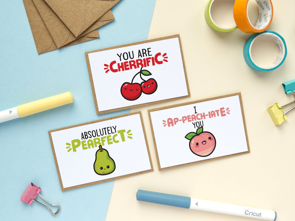 10 Mini Kawaii Note Cards Blank Backed with Envelopes