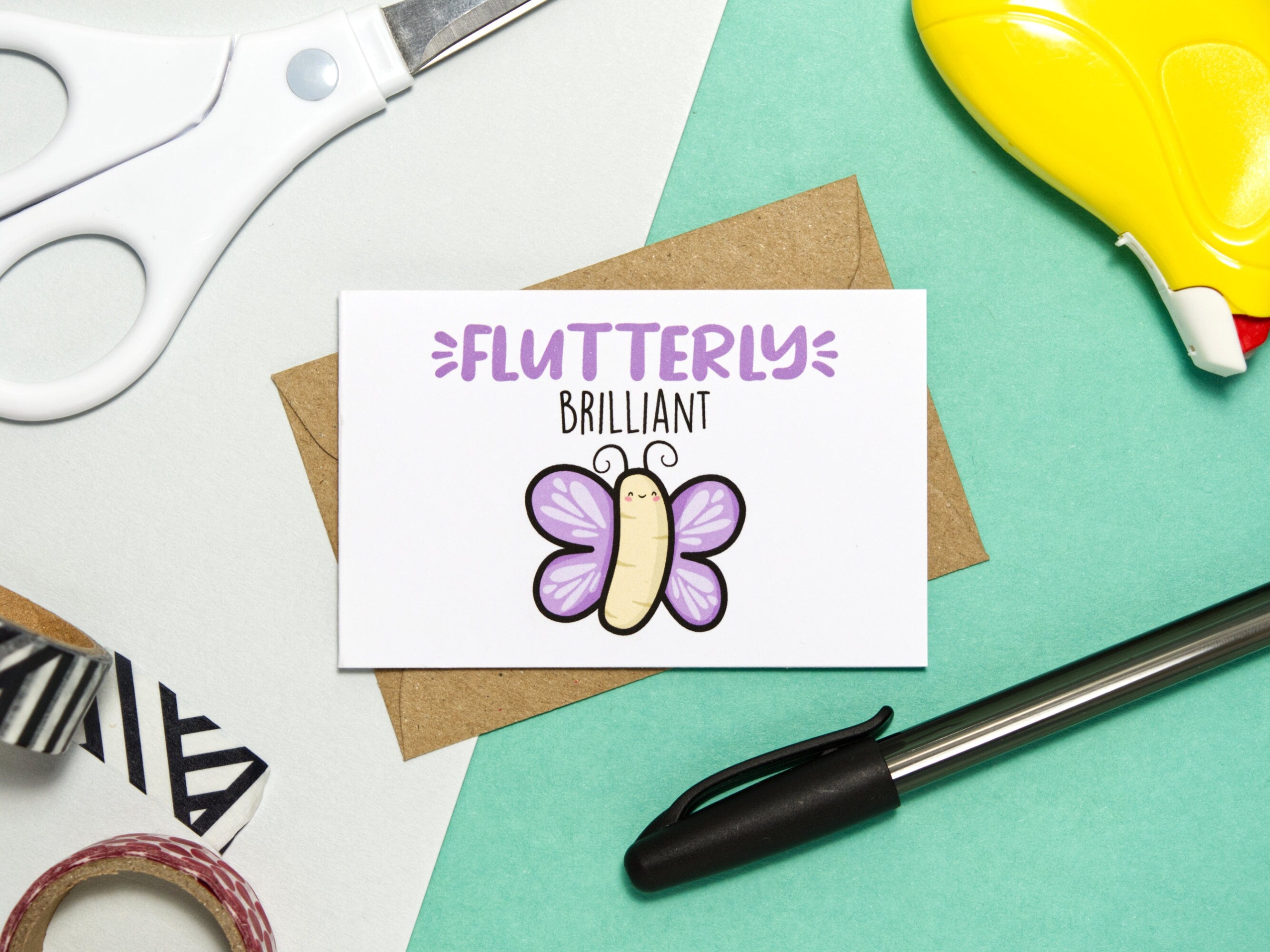 Kawaii Critters Pun Cards: Mini Note Cards 5-Pack