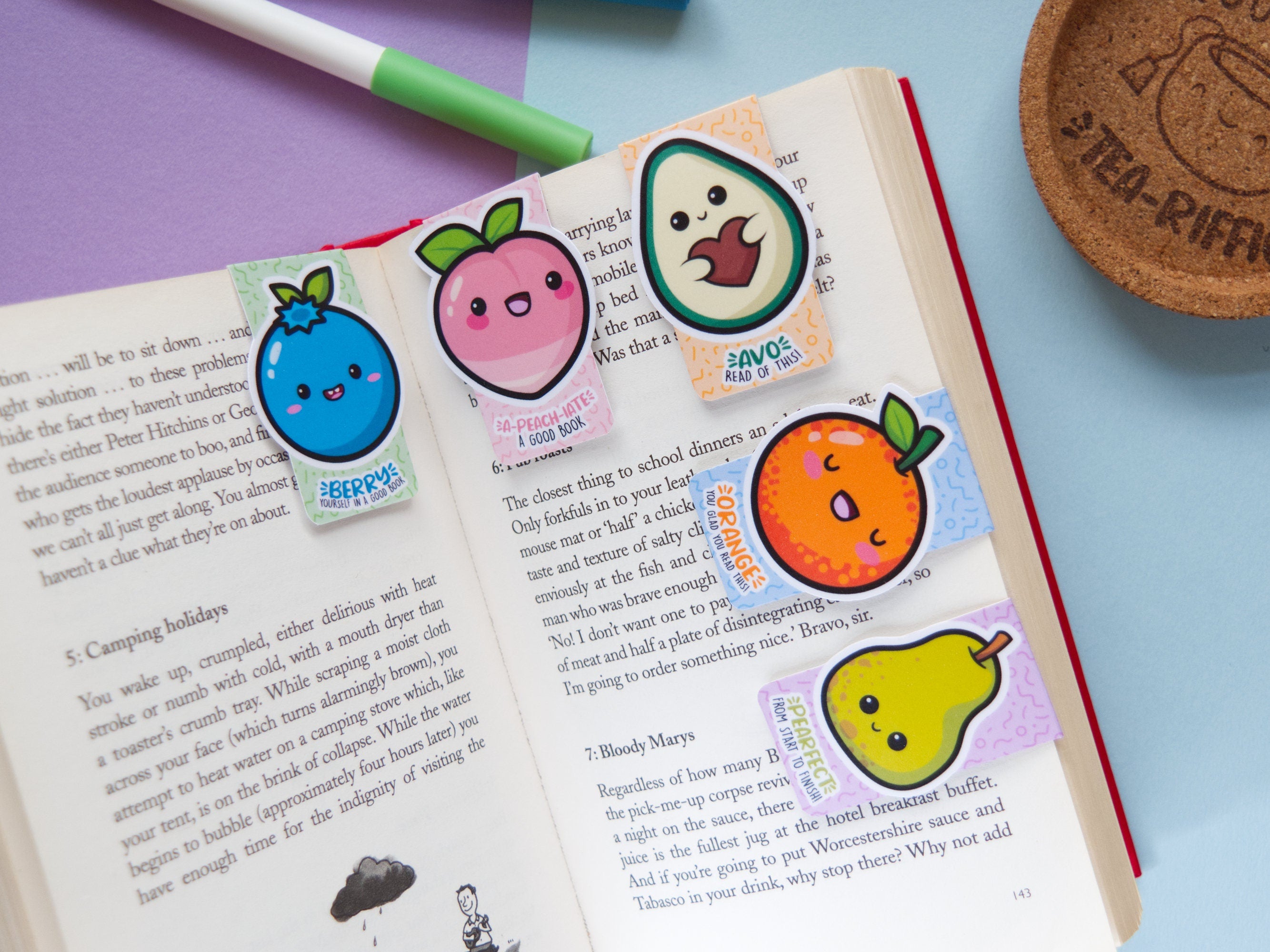 Kawaii Fruit Magnetic Bookmark