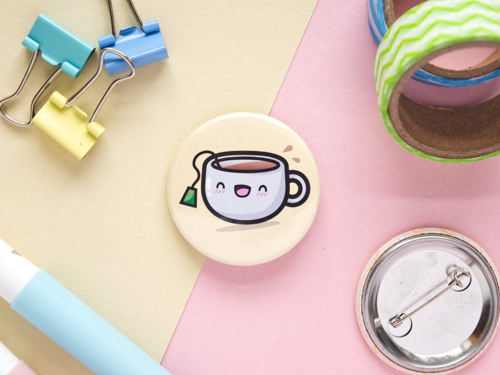 Kawaii Breakfast Button Pin Set - 37mm