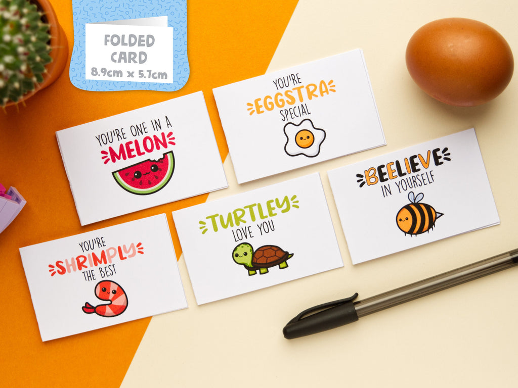 Blank Mini Kawaii Cards 5-Pack