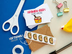 5 Mini Kawaii Snack Food Pun Cards 5-Pack