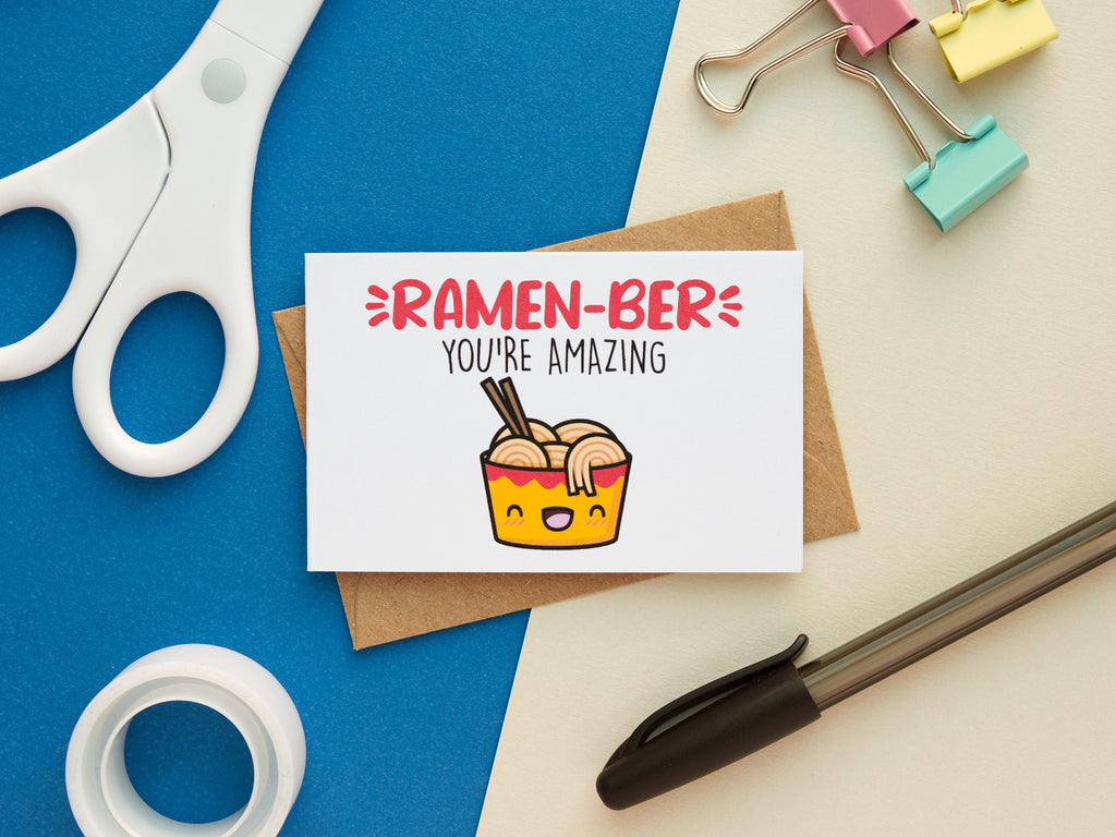 5 Mini Kawaii Snack Food Pun Cards 5-Pack