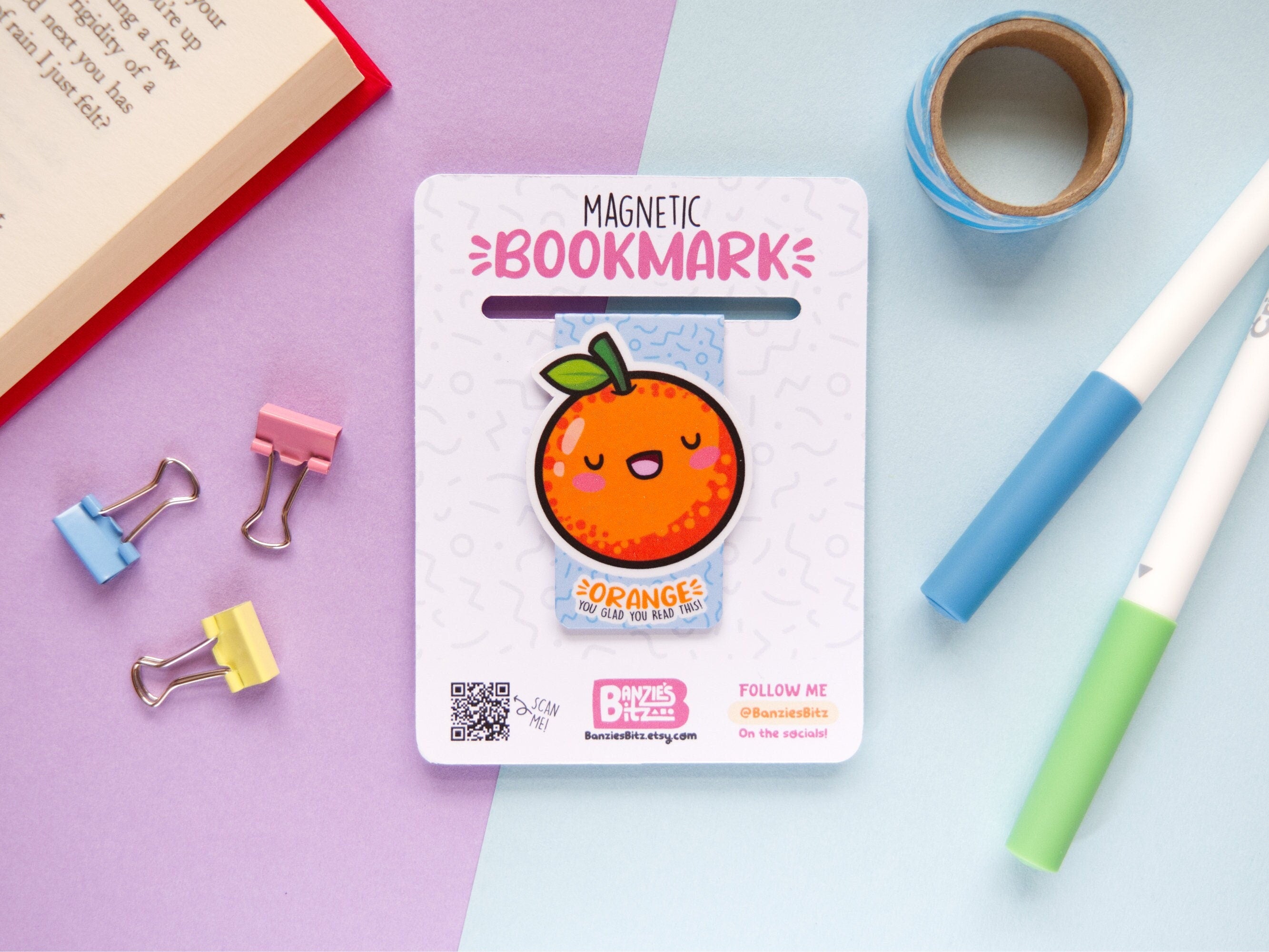 Kawaii Fruit Magnetic Bookmark