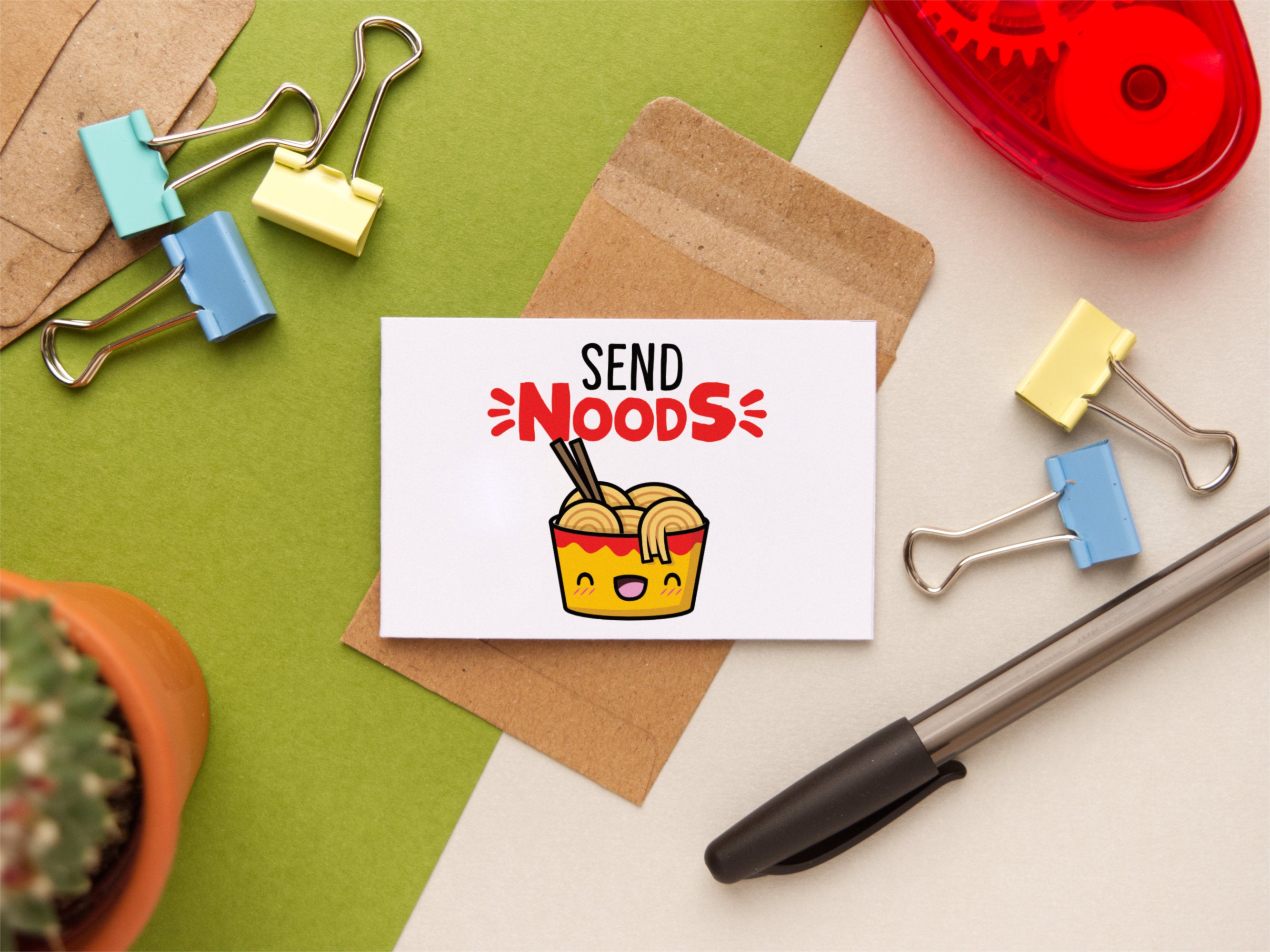 Cheeky Animal Kawaii Pun Note Cards 5-Pack