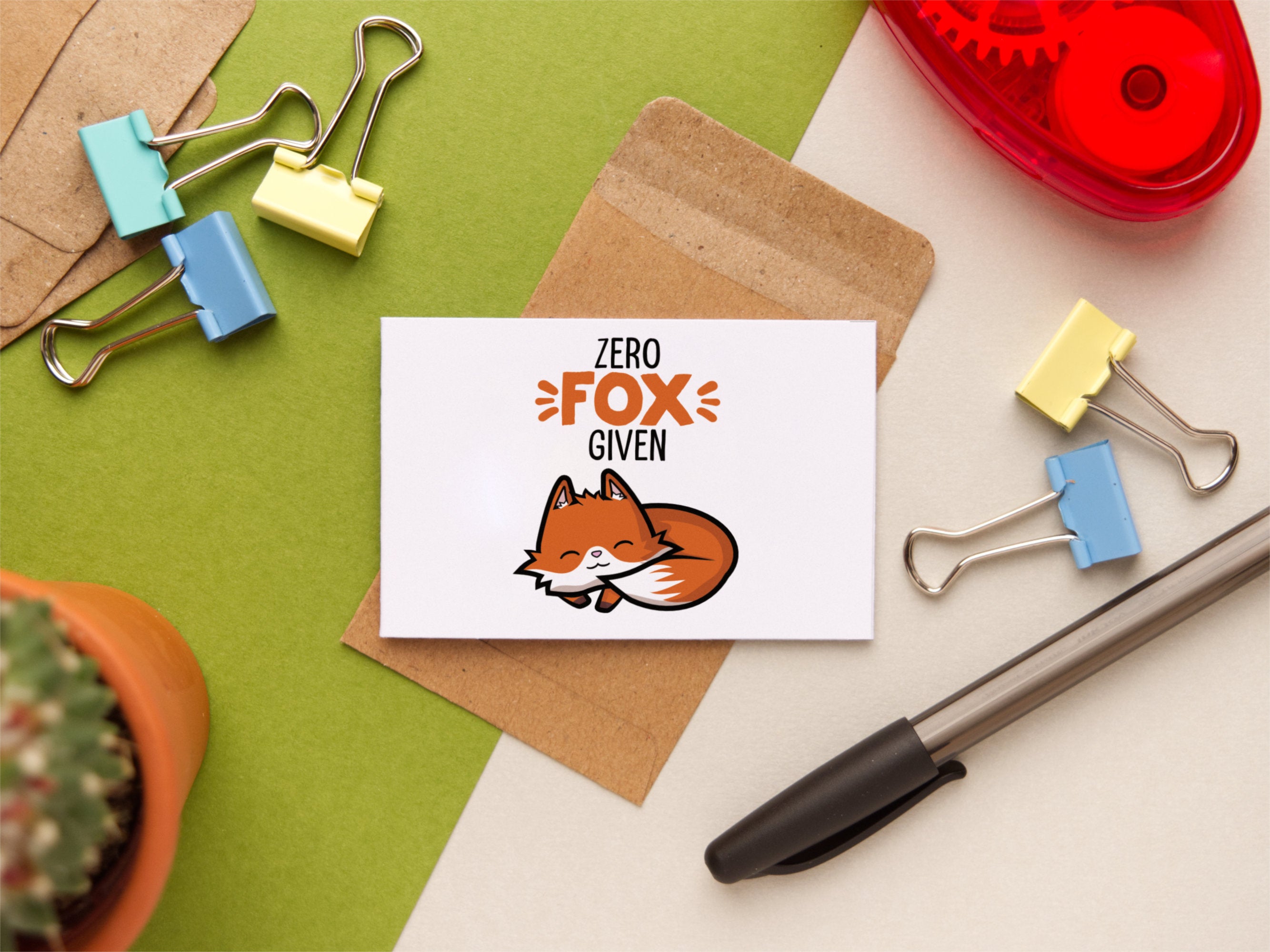 Cheeky Animal Kawaii Pun Note Cards 5-Pack