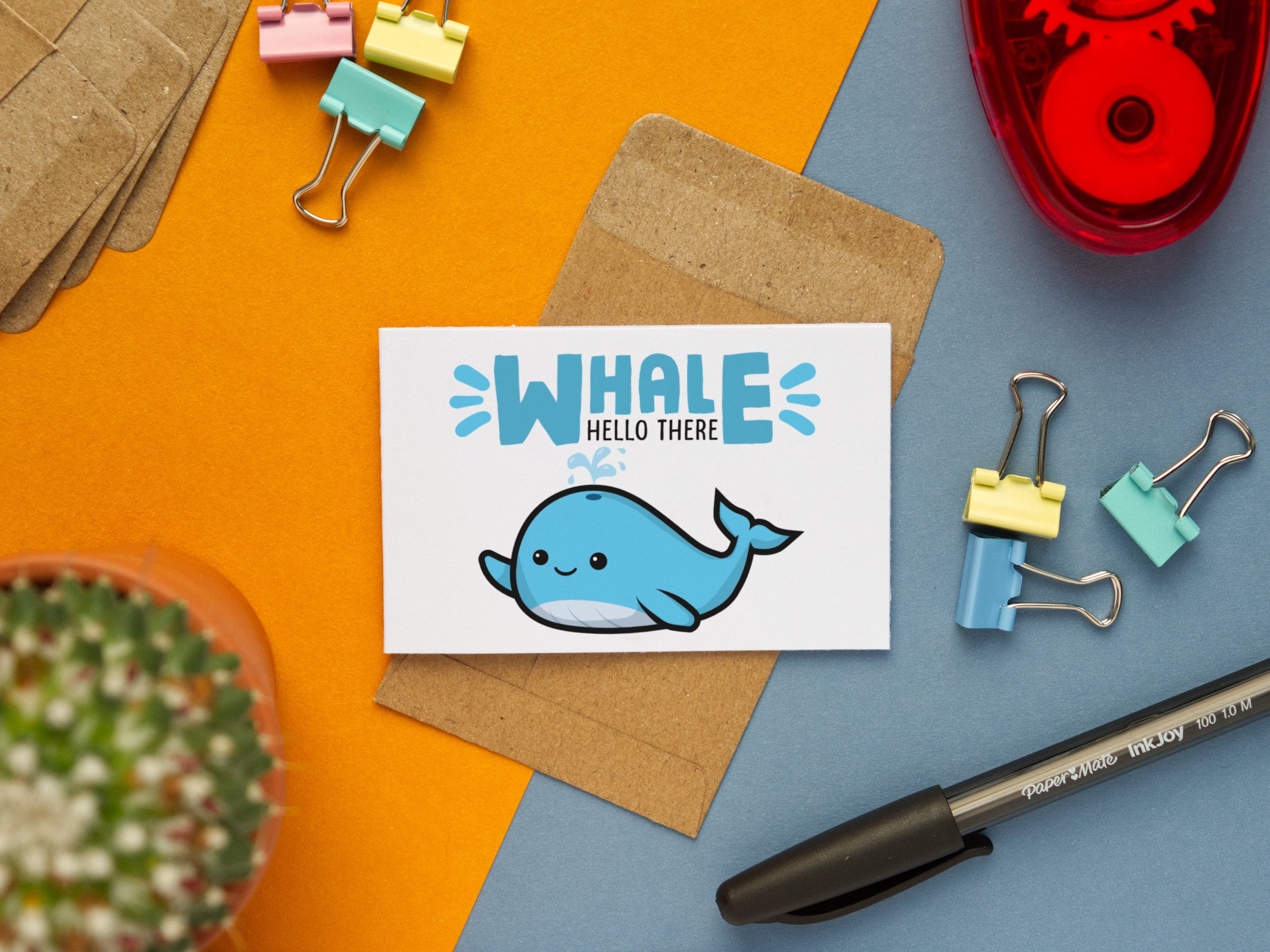 5-Pack Mini Animal Pun Cards: Kawaii Note Cards Pack