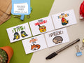 Cheeky Animal Kawaii Pun Note Cards 5-Pack