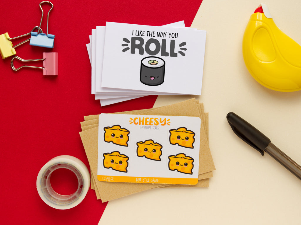 Mini Food & Fruit Kawaii Cards 5-Pack