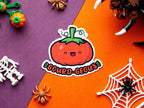 Halloween Pun Stickers: Spooky Kawaii Vinyl Decals (5 Pack)