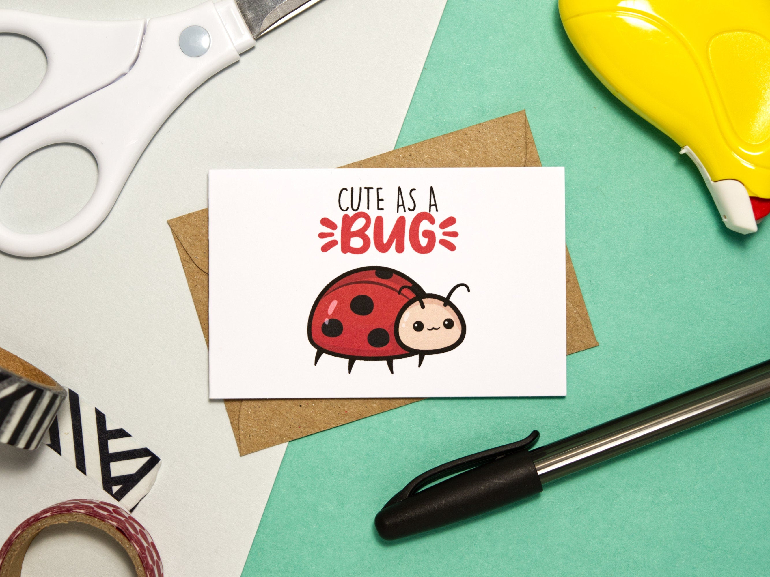 Kawaii Critters Pun Cards: Mini Note Cards 5-Pack