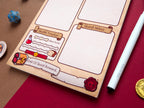 A5 Daily Quest Planner Tear Off To-Do list - RPG Adventure Theme Notepad