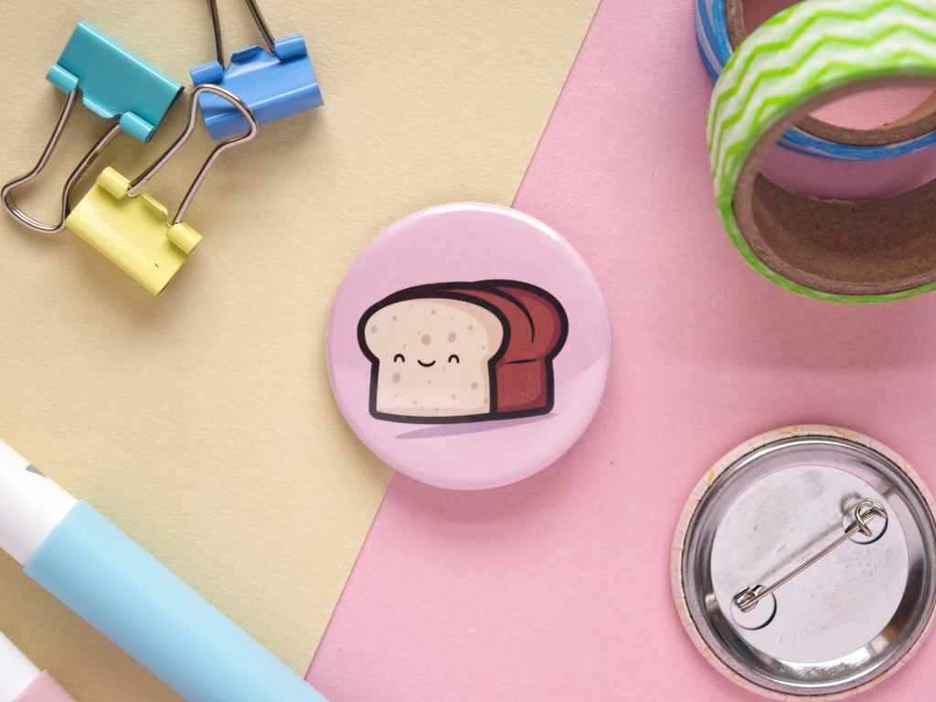 Kawaii Breakfast Button Pin Set - 37mm