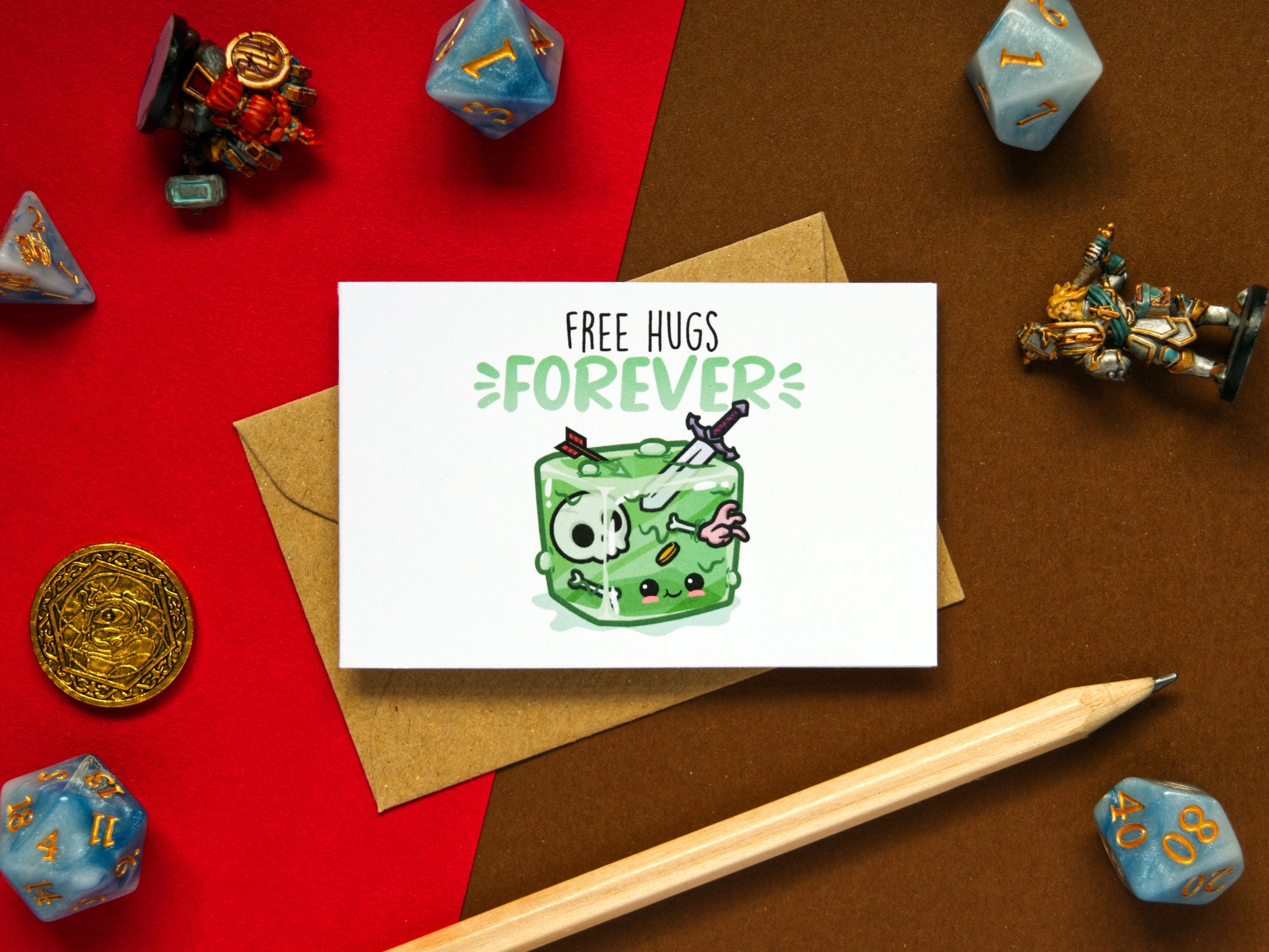 Kawaii DnD/Adventure Pun Cards 5-Pack