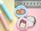 Kawaii Breakfast Button Pin Set - 37mm