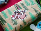Festive Christmas Kawaii Cute Animal Gift Tags 70mm (Pack of 5) with Red & White Twine