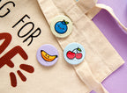 Kawaii Fruit Button Pin Badge Set #1 - 37mm