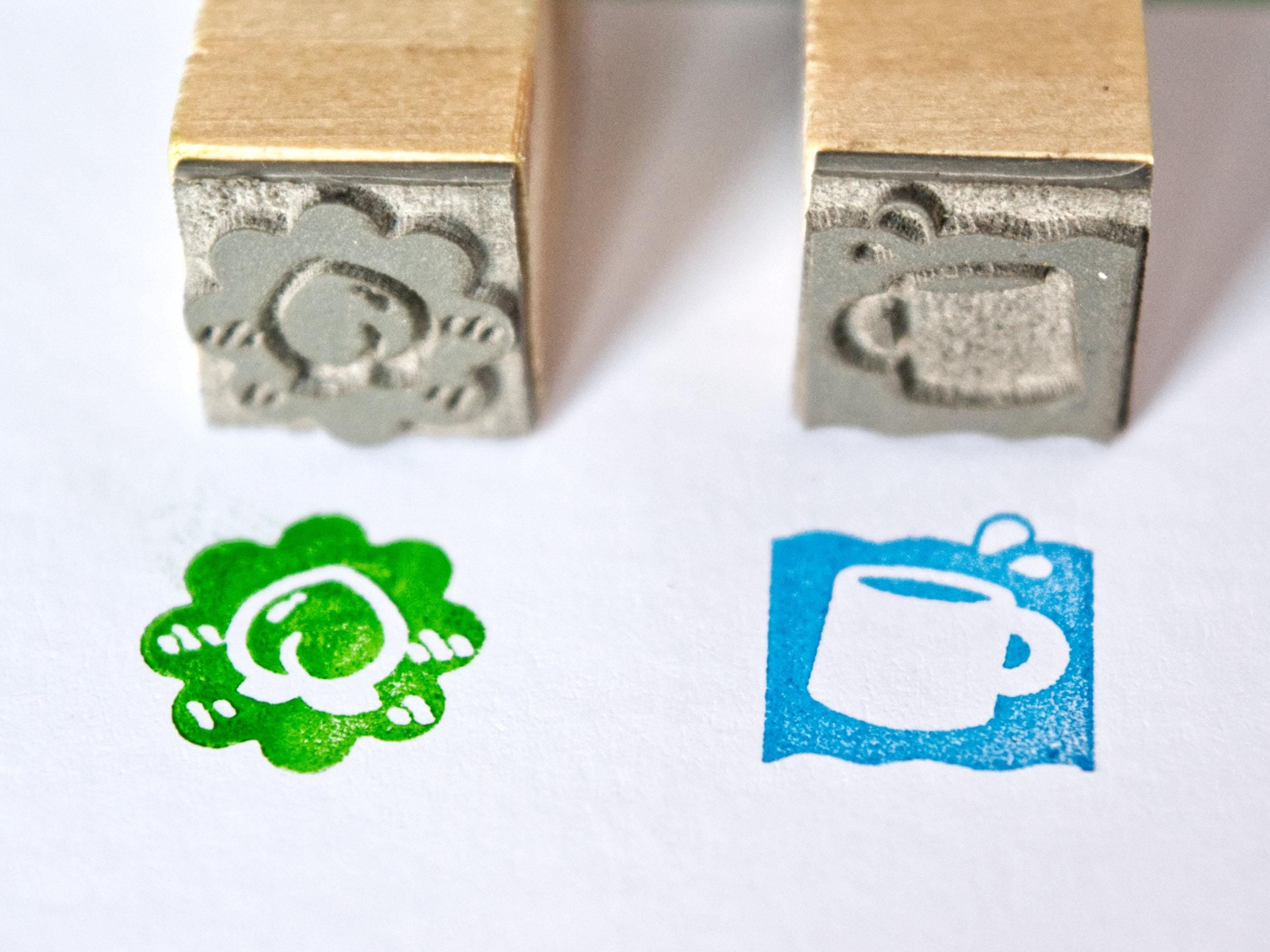 Cosy Stamp Set of 2 - Peach & Mug - Animal Crossing-Inspired Stamps