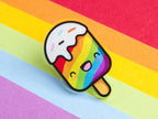 Kawaii LGBTQ+ Pride Popsicle Acrylic Pin 45mm