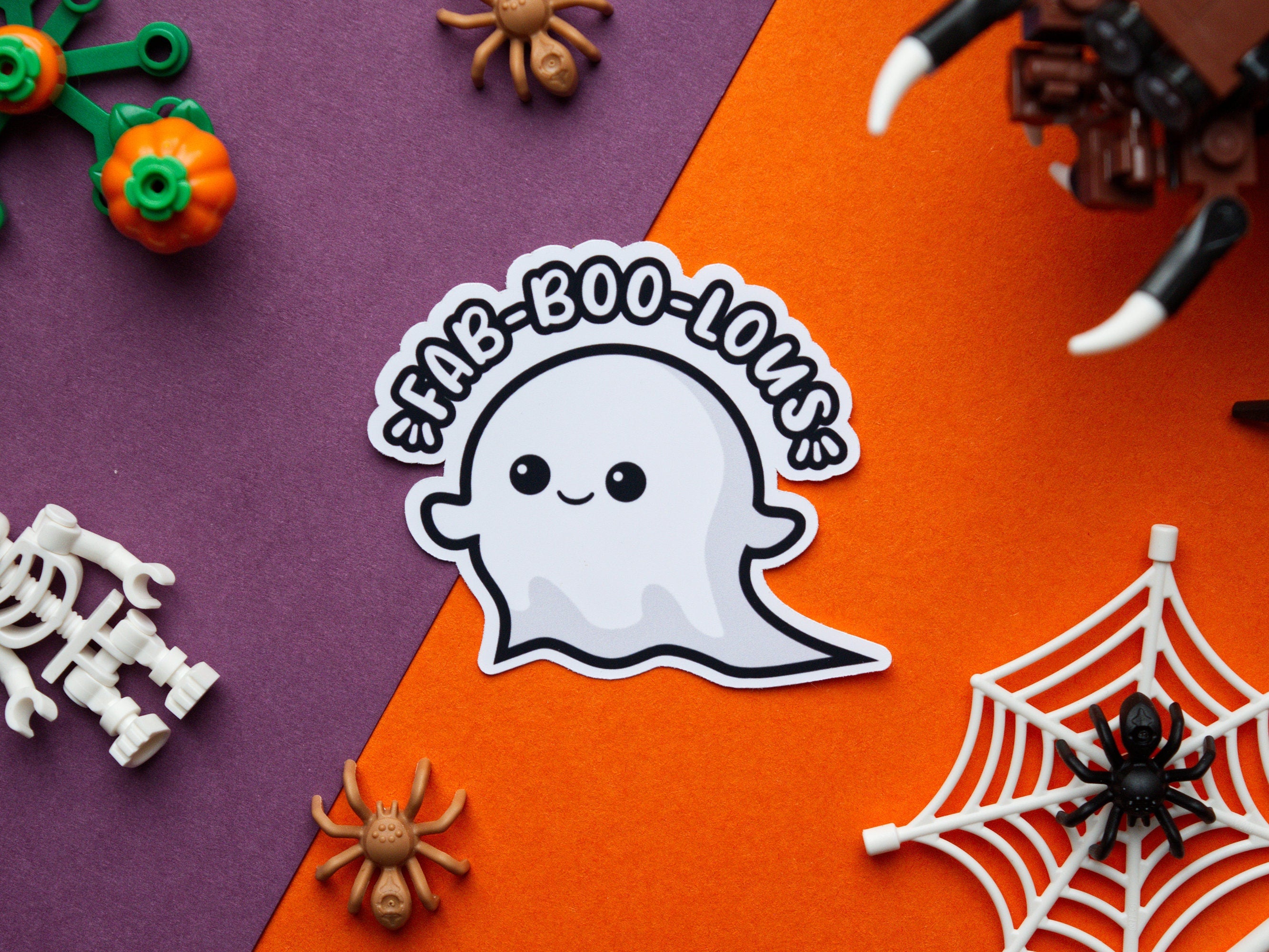 Halloween Pun Stickers: Spooky Kawaii Vinyl Decals (5 Pack)
